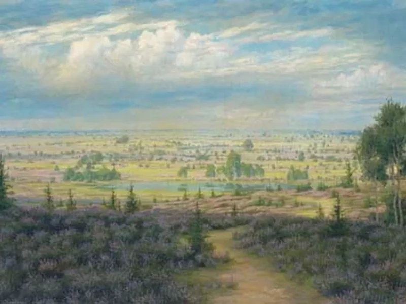 1851-Alfred Rudolph Thielemann - Un vasto paesaggio